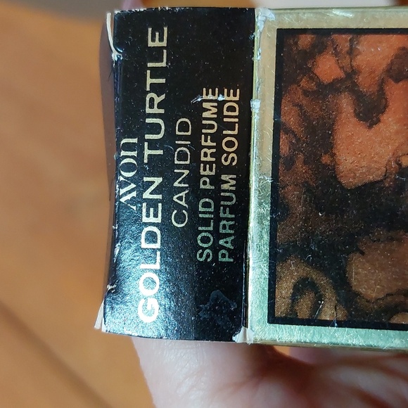 Vintage Avon Golden Turtle Solid Perfume CANDID full In Box - Picture 5 of 5